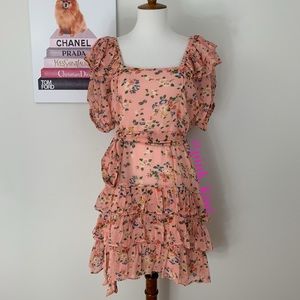 LoveShackFancy Kimbra Ruffle Floral Mini Dress